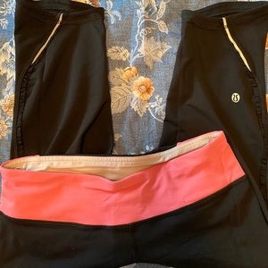 lululemon athletica Black and Pink Leggings